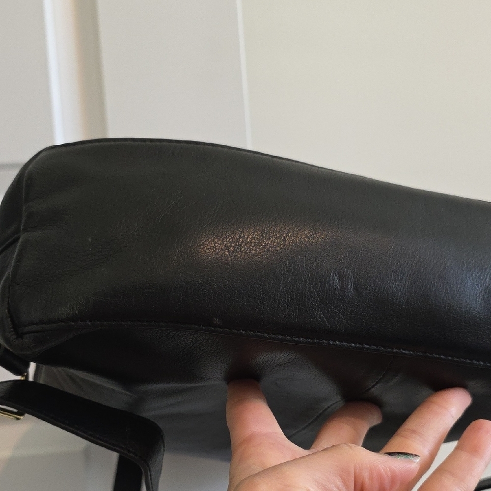 Margot Black Leather Laptop Backpack - Picture 3 of 16